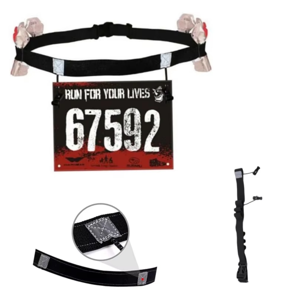 Running Race Belt with 6 Gel Loops – Ideal for Triathlons, Marathons, Cycling & Fitness