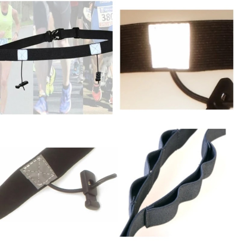 Running Race Belt with 6 Gel Loops – Ideal for Triathlons, Marathons, Cycling & Fitness