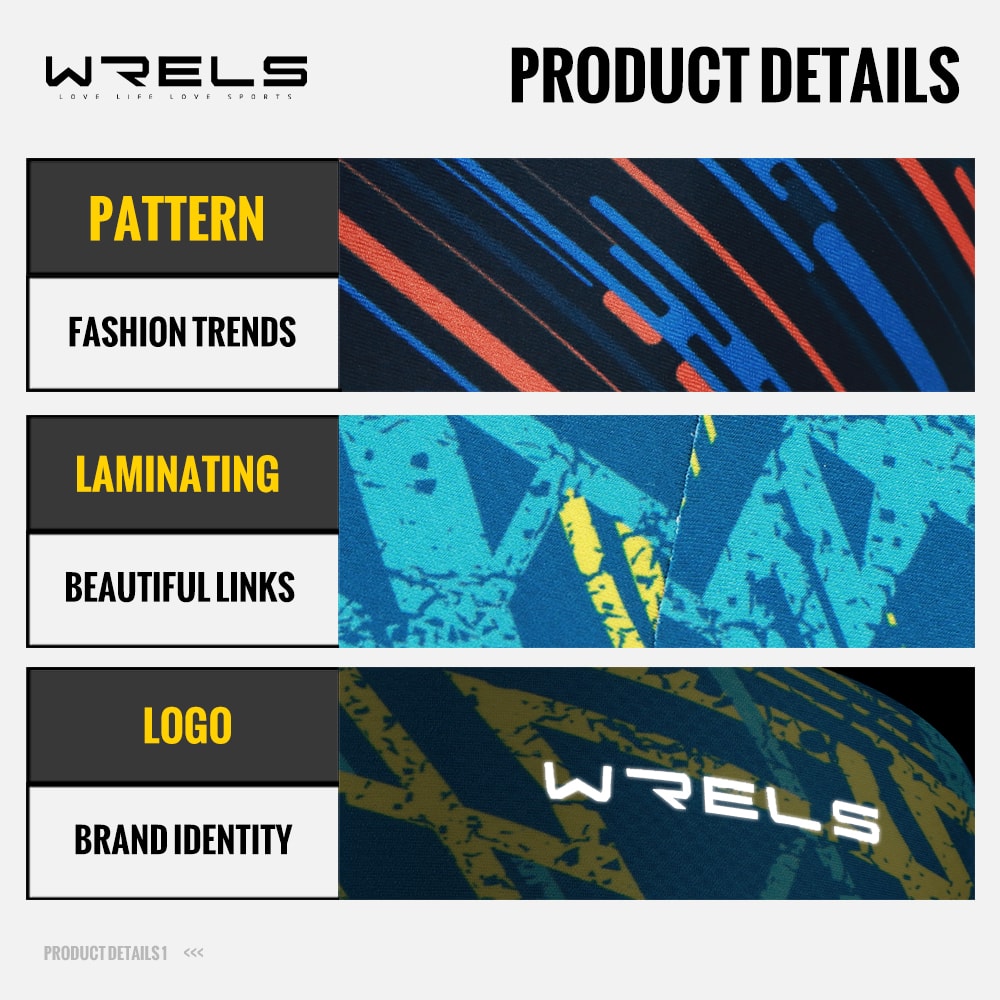 WRELS Sports Headband – Moisture-Wicking Stretchy Sweatband for Running, Cycling, Football, Yoga, and Workouts