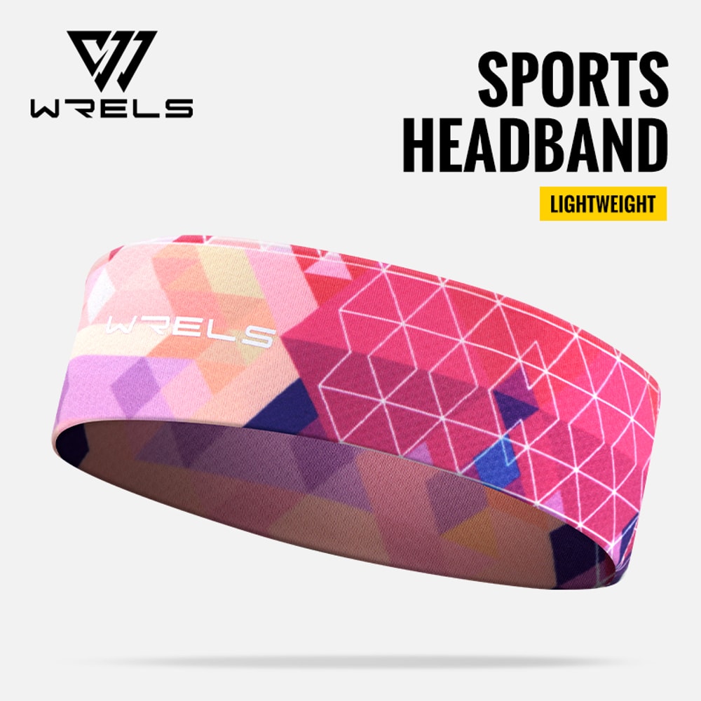WRELS Sports Headband – Moisture-Wicking Stretchy Sweatband for Running, Cycling, Football, Yoga, and Workouts