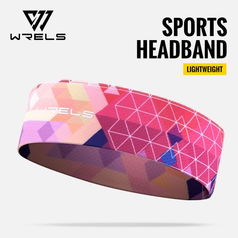WRELS Sports Headband – Moisture-Wicking Stretchy Sweatband for Running, Cycling, Football, Yoga, and Workouts