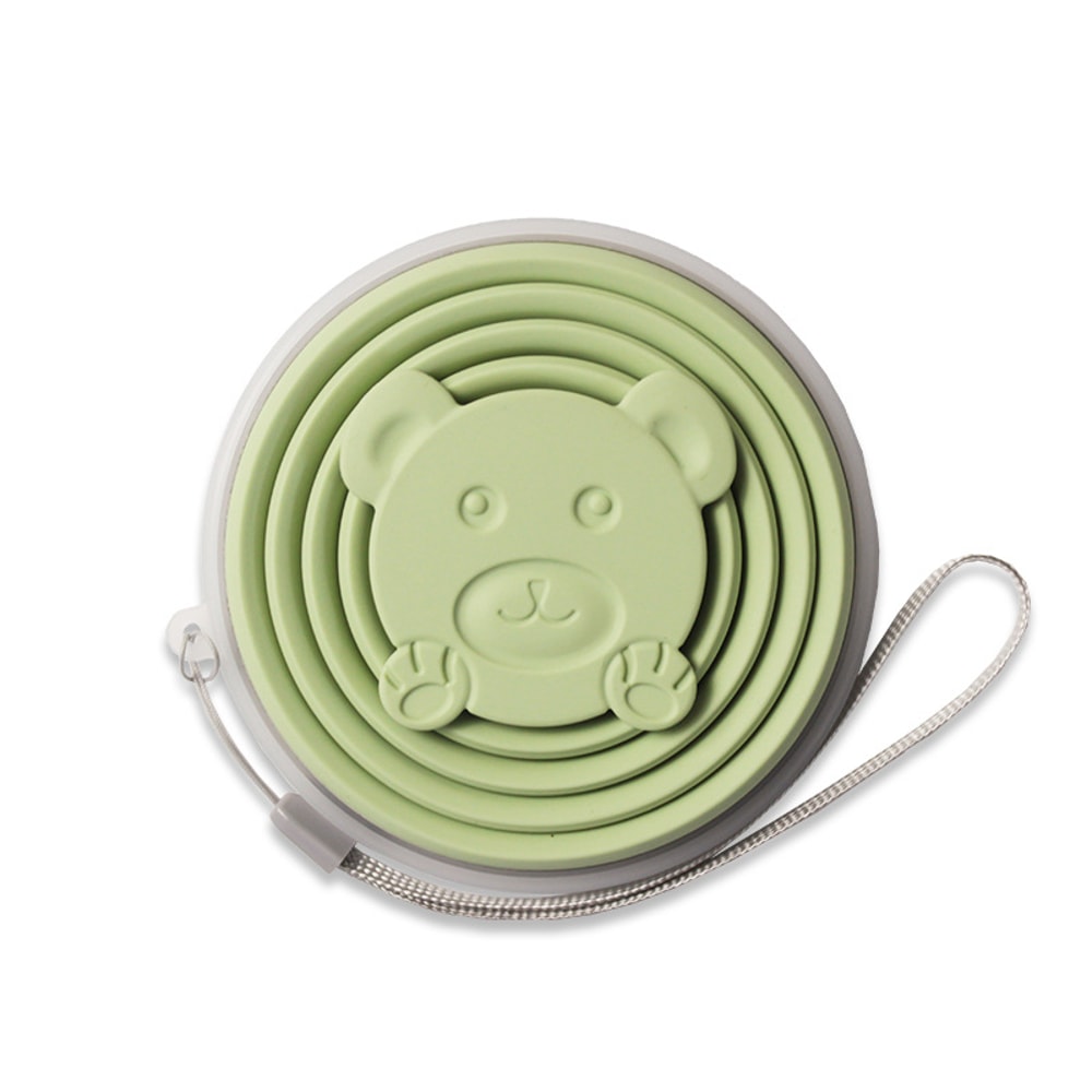 Portable Silicone Folding Water Cup Heat Resistant Foldable Collapsible Mug For Travel Outdoor And 4