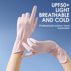 "summer ice silk uv resistant touch screen gloves for cycling & driving
