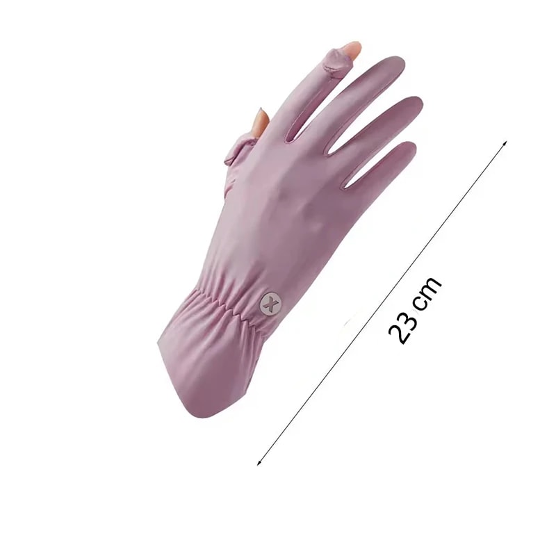 Summer Ice Silk UV Resistant Touch Screen Gloves For Cycling Driving 5