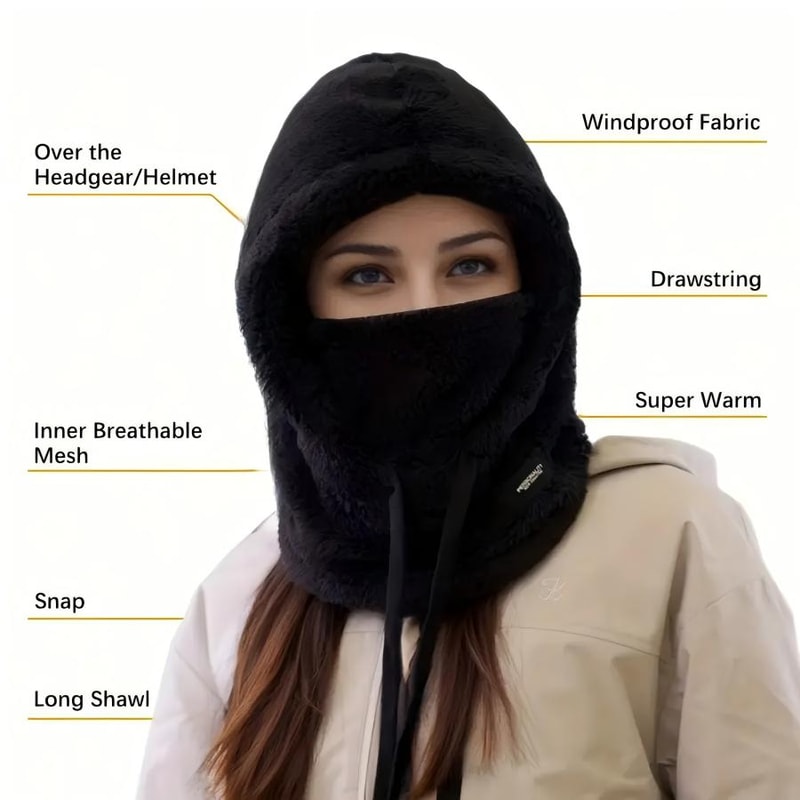 Winter Balaclava Face Mask for Skiing & Cycling – Windproof, Thermal, and Adjustable for Unisex Use