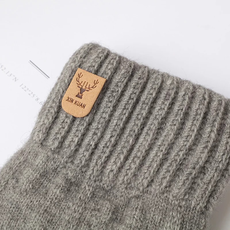 Winter Fingerless Gloves – Knitted Thermal Half Finger Cycling, Driving, and Running Touchscreen Mittens for Men