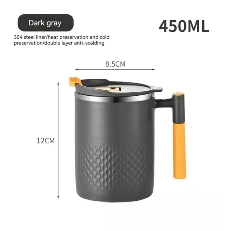 Stainless Steel Double Layer Tea & Coffee Mug – Leak-Proof Japanese Style