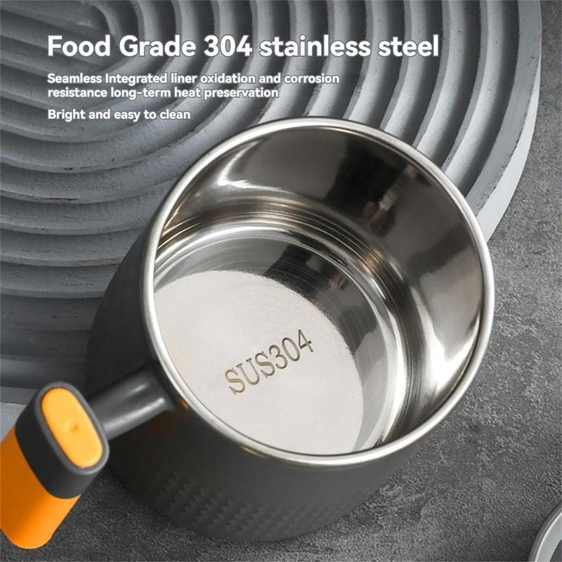 Stainless Steel Double Layer Tea & Coffee Mug – Leak-Proof Japanese Style