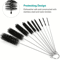Reusable Bottle Cleaning Brushes, Piece Set Eco-Friendly Straw Cleaning Brushes for Bottles