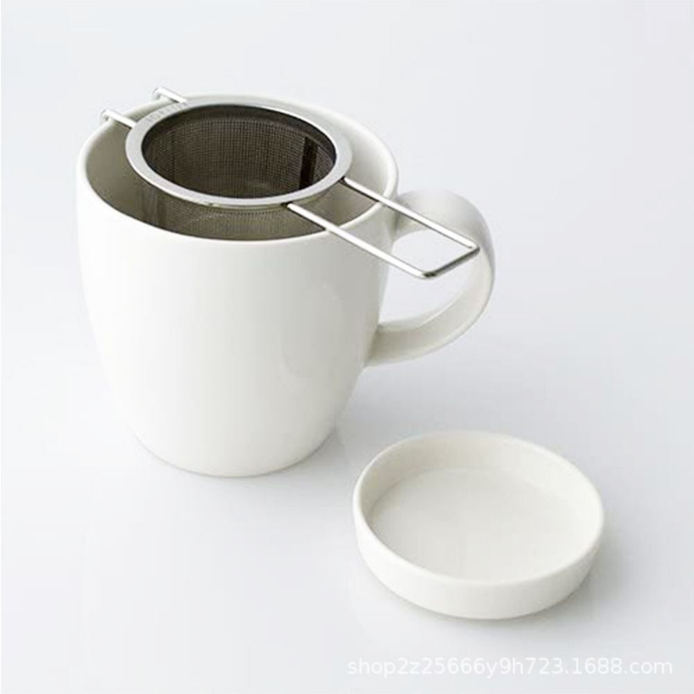 Stainless Steel Tea Strainer with Lid - Collapsible Double Handle Tea Brewer for Perfect Tea Brewing