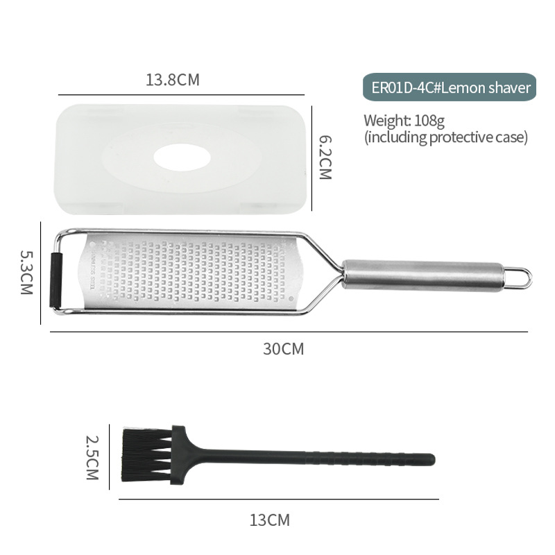 Stainless Steel Tube Handle Cheese Grater – Lemon Grater & Shredder Kitchen Gadget