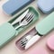 Stainless Steel Cutlery Set Knife Fork Spoon Mirror Polished Portable Comfortable Design For Ev