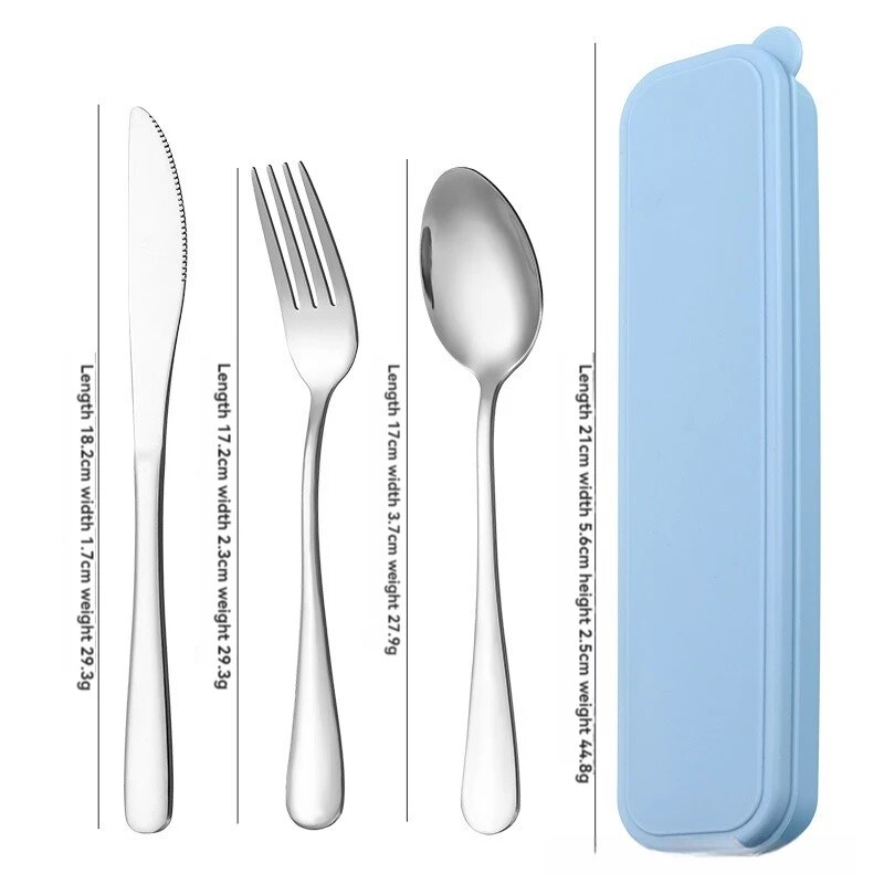 Stainless Steel Cutlery Set Knife Fork Spoon Mirror Polished Portable Comfortable Design For Ev