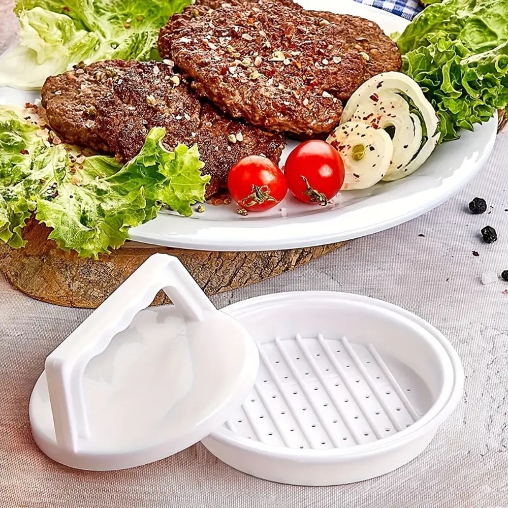 Plastic Burger Press Meat Press for Perfect Patties – Multi-Purpose Hamburger & Meatloaf Mould