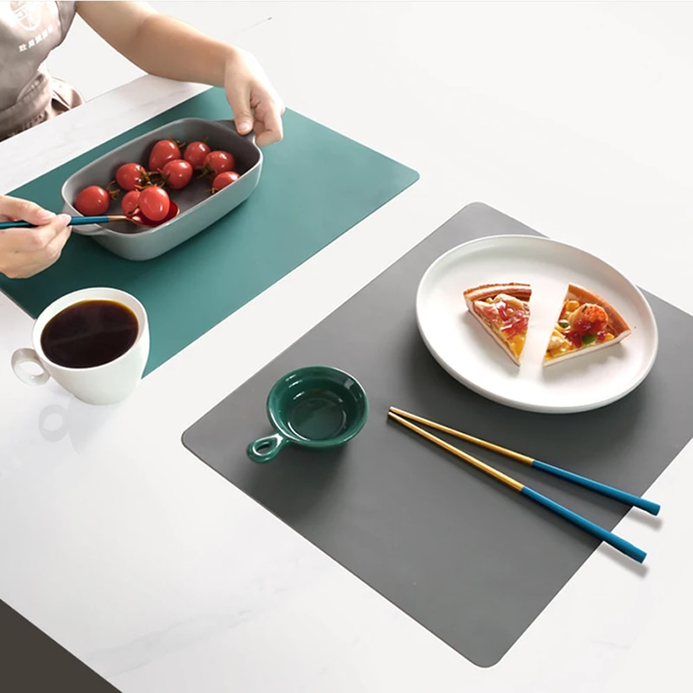 Premium Kitchen Silicone Placemats Waterproof Table Mat with Heat Insulation and Non Slip Protection