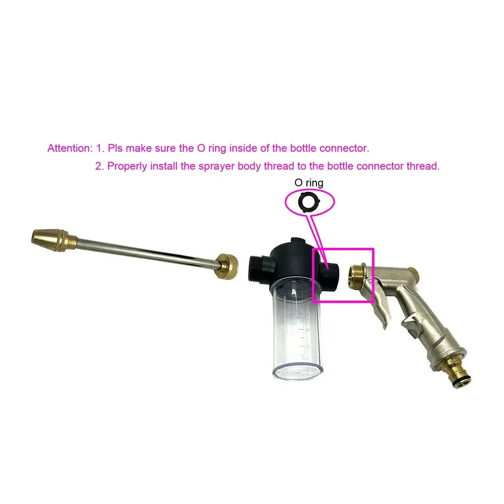 High Pressure Car Wash Foam Gun Adjustable Metal Garden Watering Sprinkler For Efficient Irrigation 1