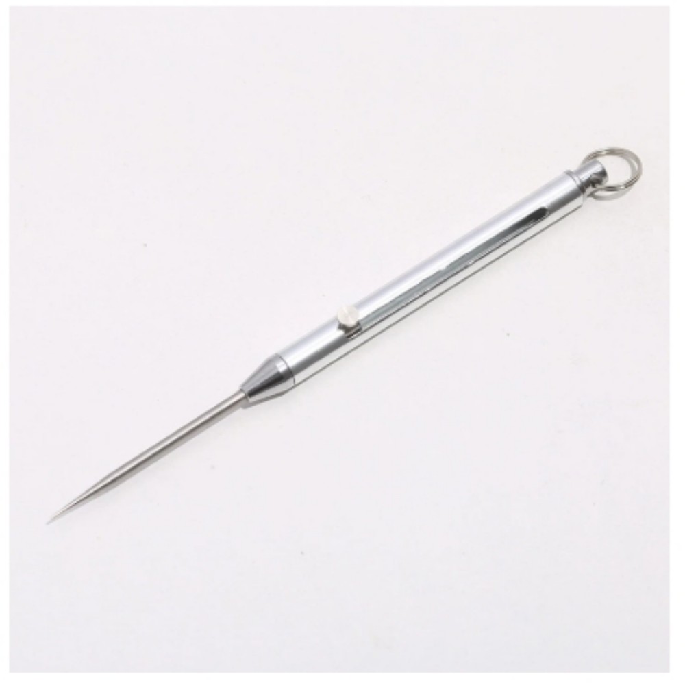 Portable Titanium Toothpicks Pocket Toothpicks Keychain Silver with Metal Toothpick Holder for Outdoor Picnic Camping Accessorie