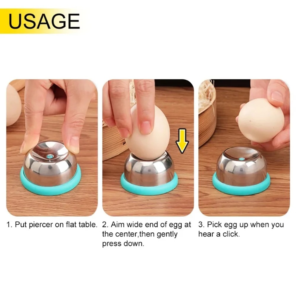 Egg Piercer Tool Stainless Steel Needle Egg Hole Puncher For Poaching Baking 3