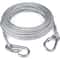 Double-Headed Dog Tie Out Cable Leash Heavy Duty Anti-Rust Steel Wire Training Collar for Outdoor Use