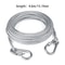 Double-Headed Dog Tie Out Cable Leash Heavy Duty Anti-Rust Steel Wire Training Collar for Outdoor Use