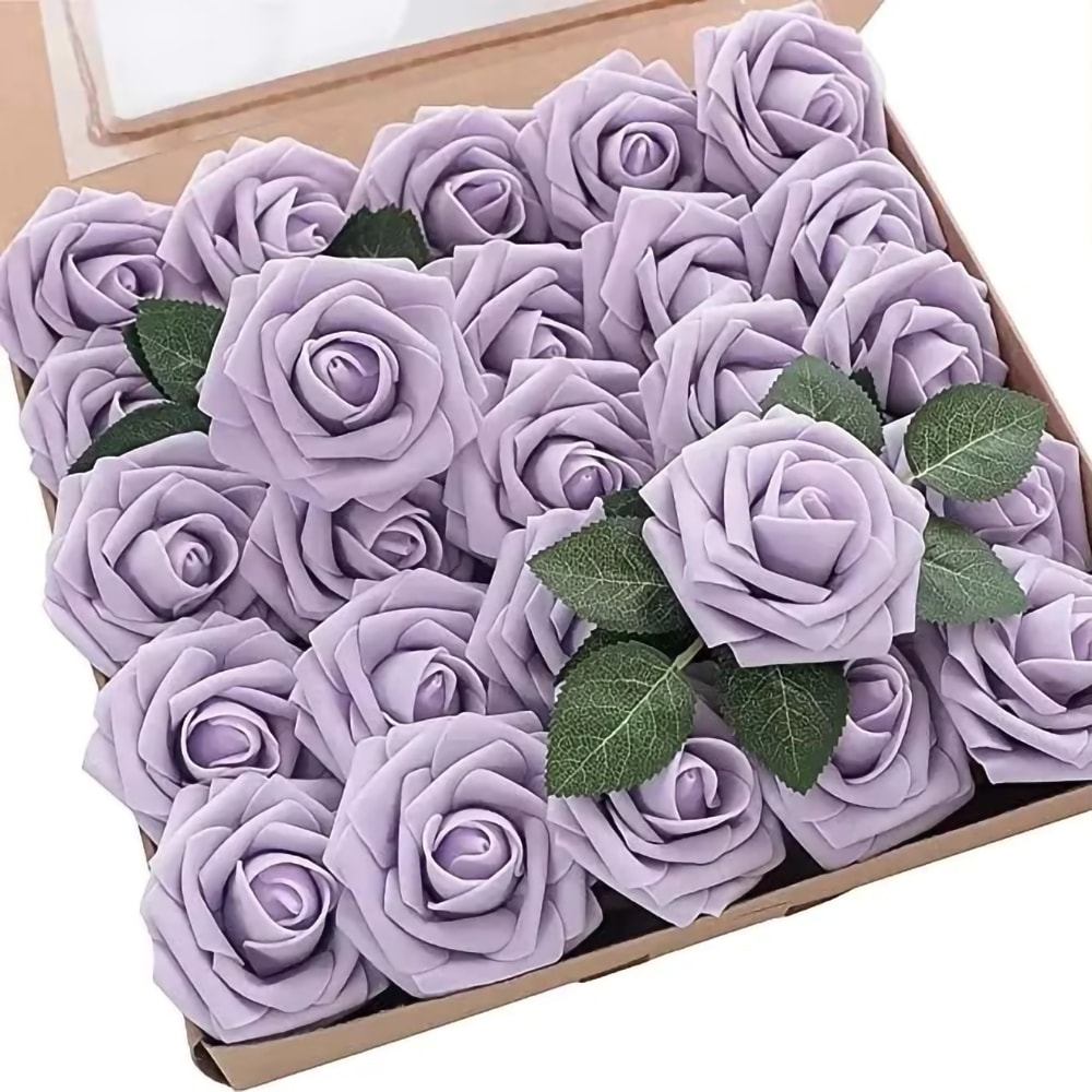 Artificial Roses with Stems for DIY Wedding Bouquets & Home Decorations