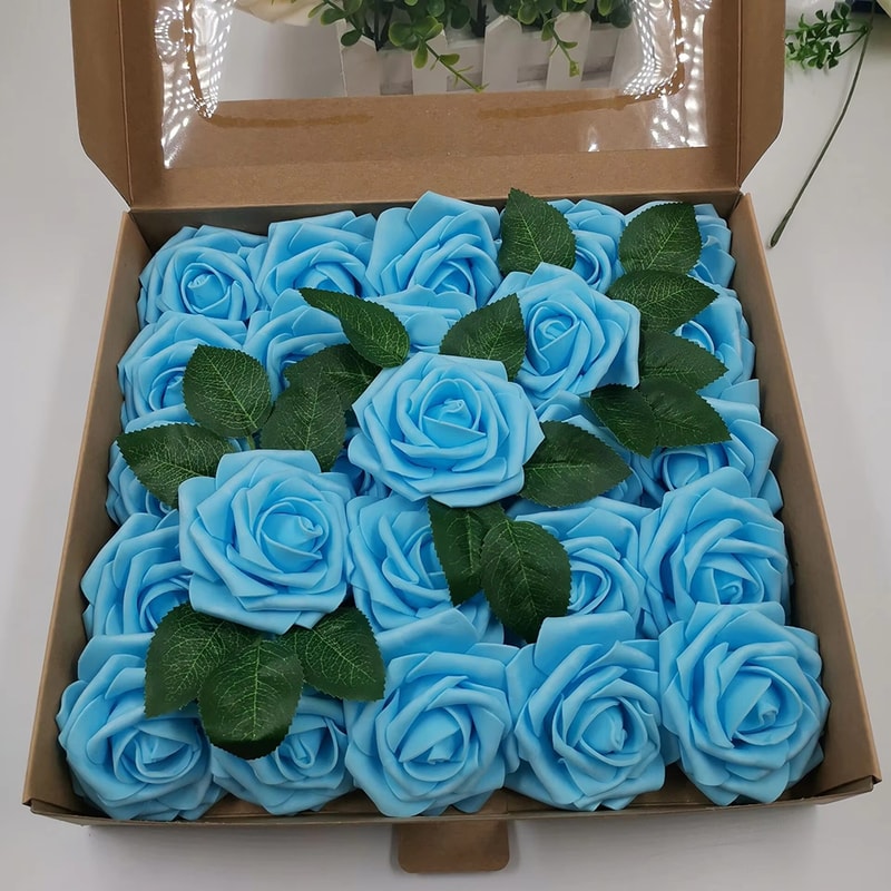 Artificial Roses with Stems for DIY Wedding Bouquets & Home Decorations