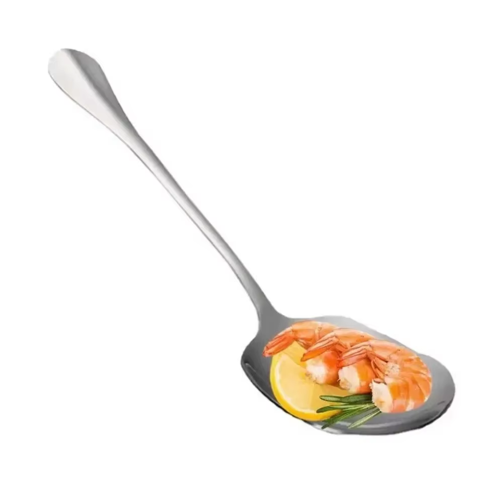 Ergonomic Stainless Steel Rice Spoon – Large Metal Serving Spoon for Salad, Pasta & Kitchen Use