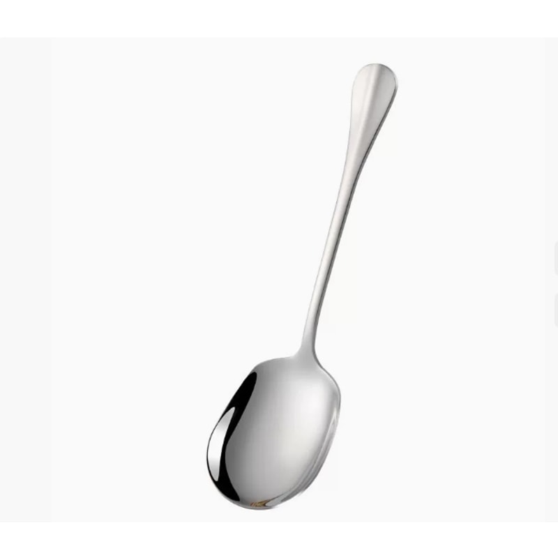 Ergonomic Stainless Steel Rice Spoon – Large Metal Serving Spoon for Salad, Pasta & Kitchen Use