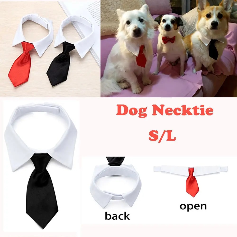 Black Red Tuxedo Bow Tie For Pets Elegant Necktie Collar For Dogs Cats Perfect For Weddings Holi 1