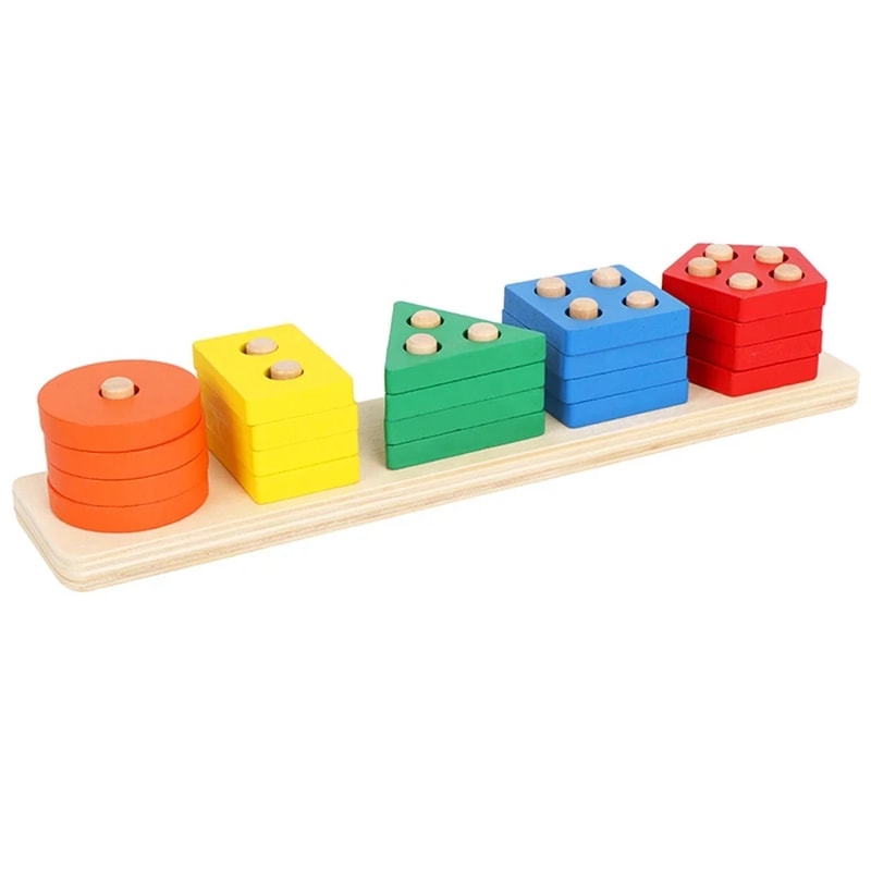 Geometric Building Blocks Set for Kids – Early Education Intelligence Development Toy