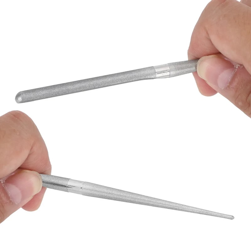 Knife Sharpener for Fishhook & Knife – Diamond Plated Carbon Steel Pen Shape Grindstone