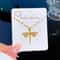 Personalized Dragonfly Pendant Necklace for Women – Elegant Alloy Collarbone Chain Gift Jewelry