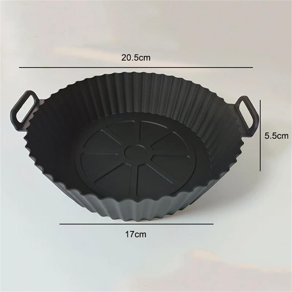 Silicone Air Fryer Baking Tray Mat HighTemperature Resistant Foldable Food Grade With Double Ear H 5