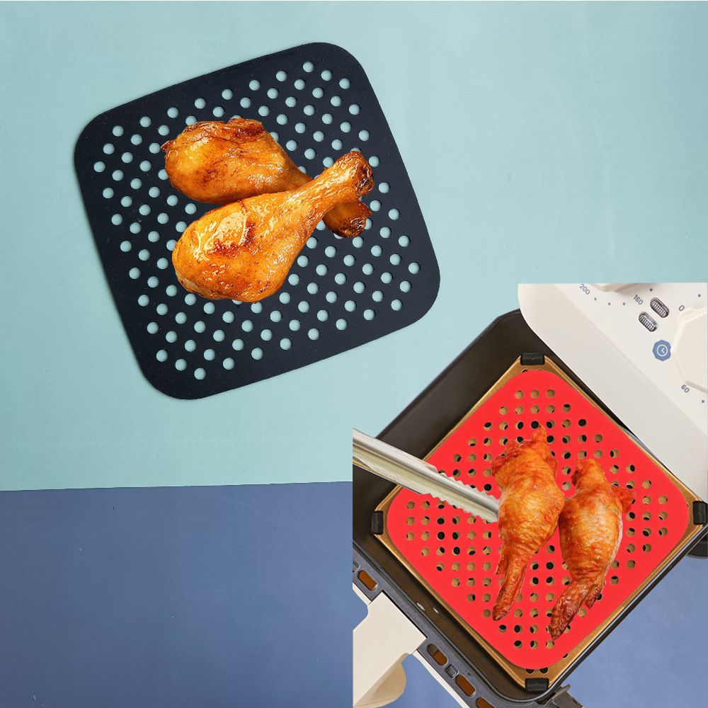Silicone Air Fryer Mat Oil Filtering Heat Insulation Liner 0