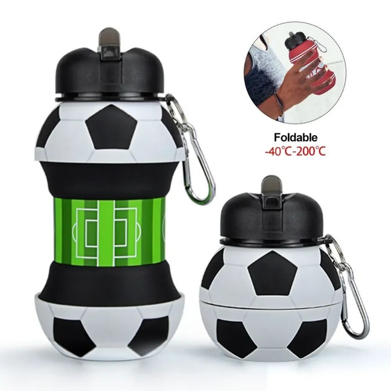 Foldable Leakproof Water Bottle for Kids and Sports – Portable, Durable, and Compact for Basketball, Football, Tennis