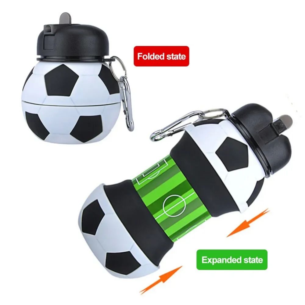 Foldable Leakproof Water Bottle for Kids and Sports – Portable, Durable, and Compact for Basketball, Football, Tennis