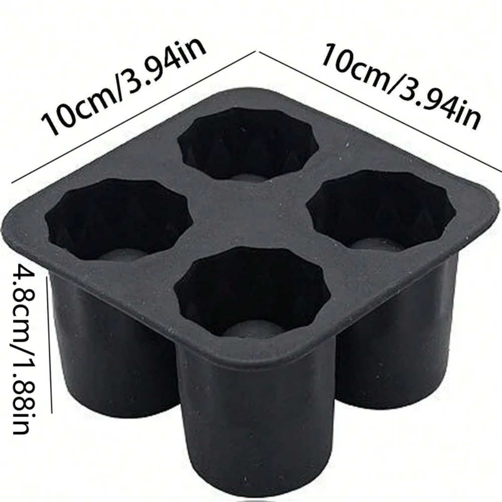 Cup Silicone Ice Cube Mold Tray – Shot Glass Shaped for Whiskey, Beer, and Cocktails