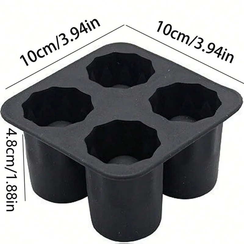 Cup Silicone Ice Cube Mold Tray – Shot Glass Shaped for Whiskey, Beer, and Cocktails