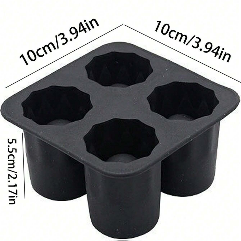 Cup Silicone Ice Cube Mold Tray – Shot Glass Shaped for Whiskey, Beer, and Cocktails