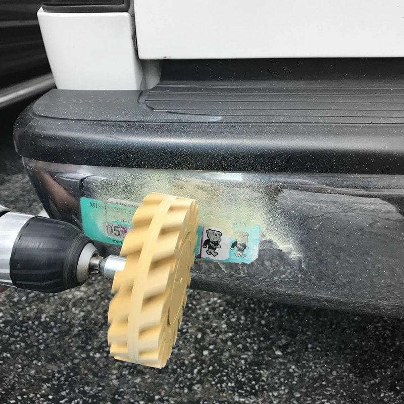 Car Eraser Wheel for Decal Removal & Paint Repair – Power Drill Adapter Rubber Tool for Quick Pinstripe Removal