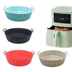 reusable air fryer silicone liners – non-stick & food-safe silicone pot for air fryer basket