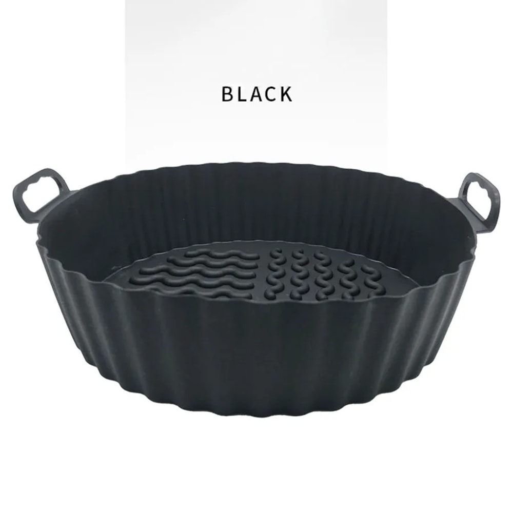 Reusable Air Fryer Silicone Liners NonStick FoodSafe Silicone Pot For Air Fryer Basket 3