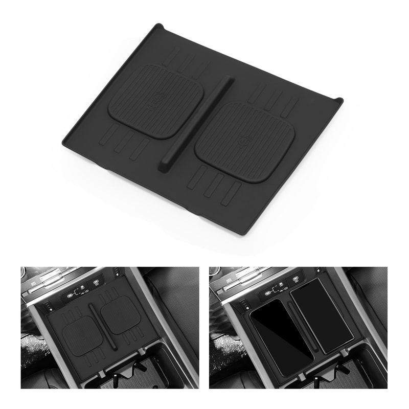 Wireless Charging Pad for Hyundai Santa Fe - Non-Slip Silicone Car Phone Charger Mat, Auto Interior Accessory