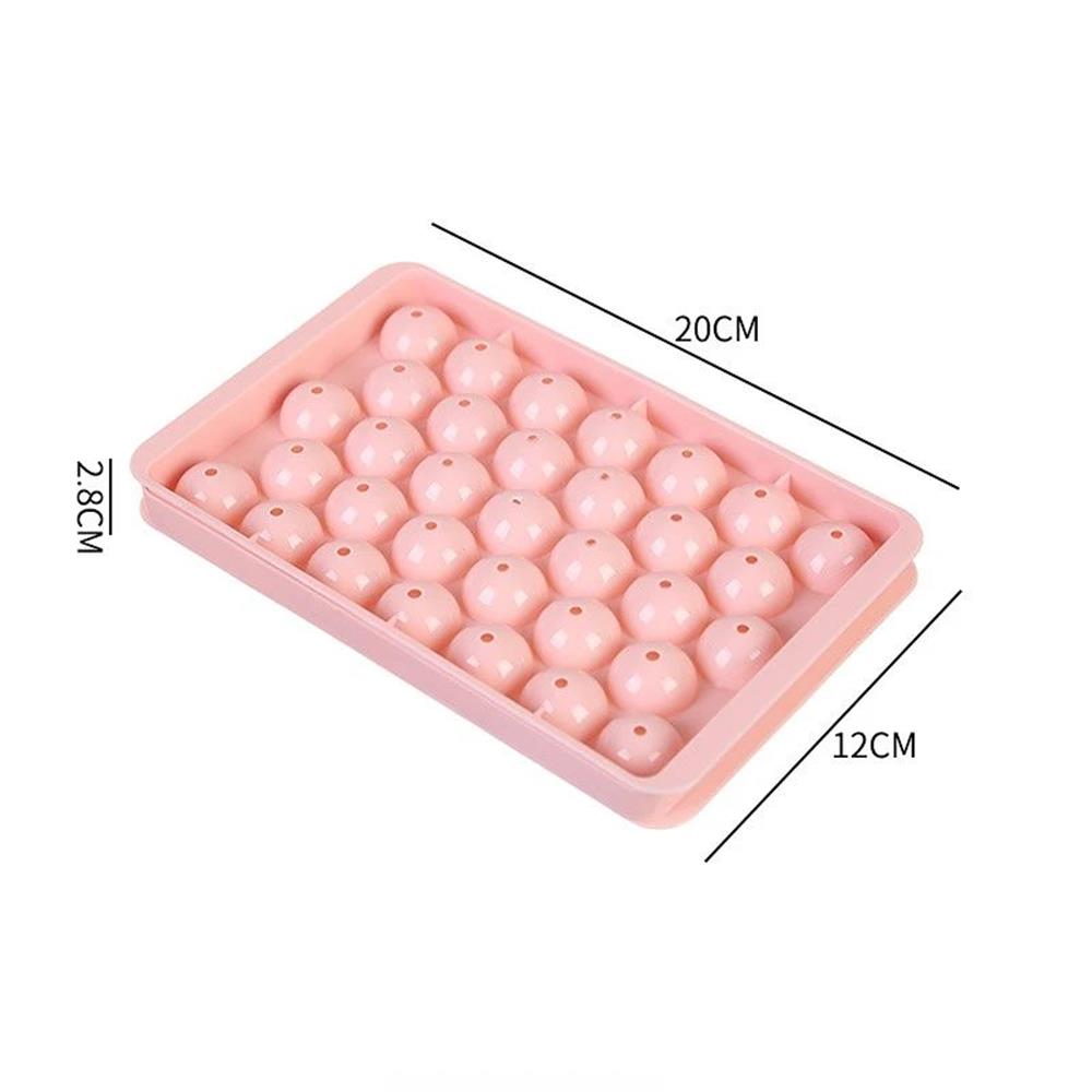 Round Ice Cube Tray With Lid Creative Ice Ball Mold For Homemade Ice Compartment Storage Box 6