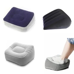 inflatable support pillow for body positions & footrest – travel love cushion