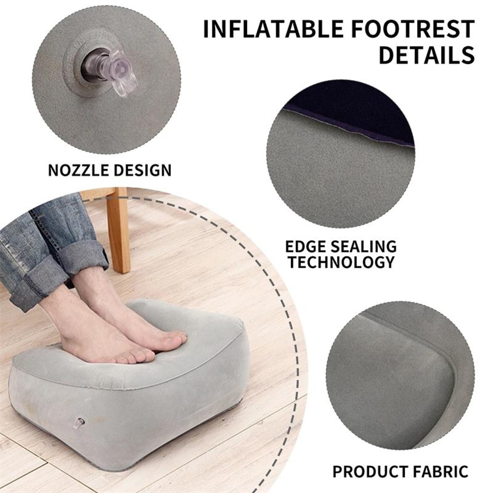 Inflatable Support Pillow for Body Positions & Footrest – Travel Love Cushion