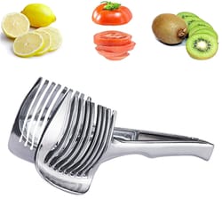 stainless steel handheld kitchen slicer – multifunctional fruit & vegetable cutter for easy orange & lemon slicing