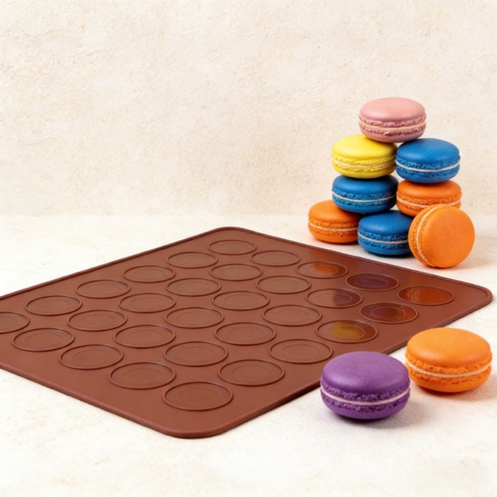 Non-Stick Silicone Macaron Baking Mat - Food Grade, Safe, and Reusable