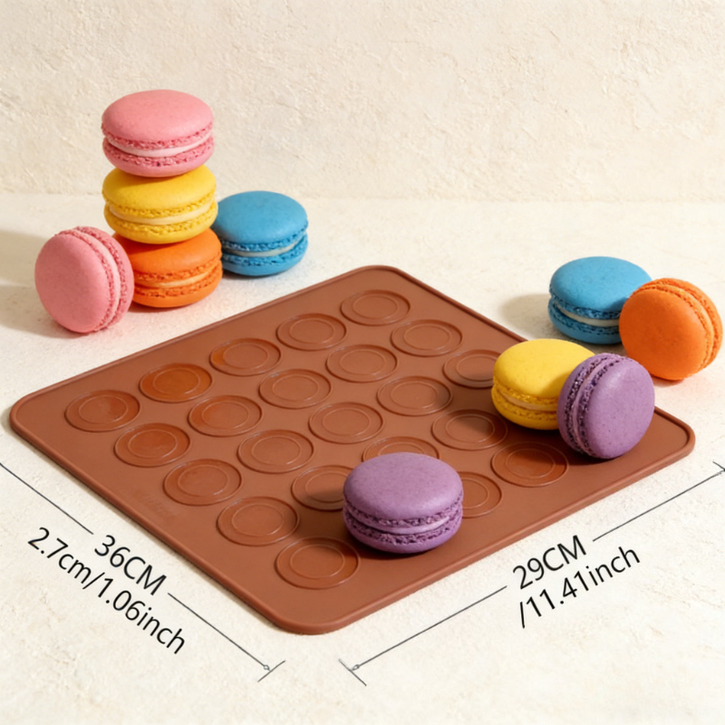 Non-Stick Silicone Macaron Baking Mat - Food Grade, Safe, and Reusable