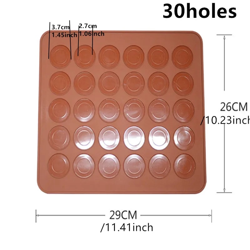 Non-Stick Silicone Macaron Baking Mat - Food Grade, Safe, and Reusable